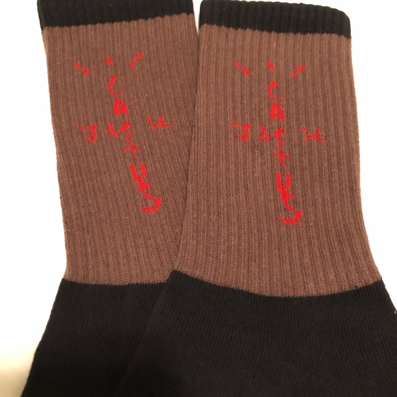 Travis Scott Jordan 1 custom socks (brown) Cactus - Picture 2 of 3